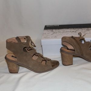 Kensie Taupe Elicia Suede Ghillie Sandal